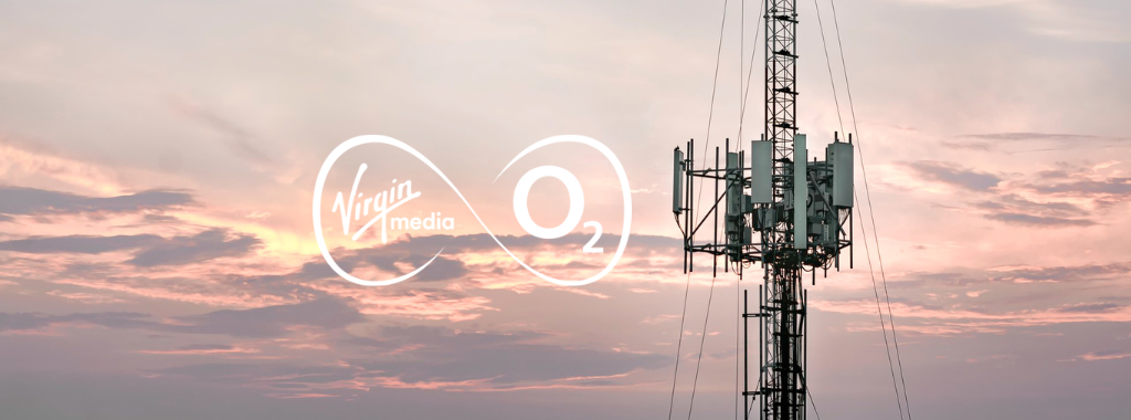 mobile transmitter on a cloudy sky