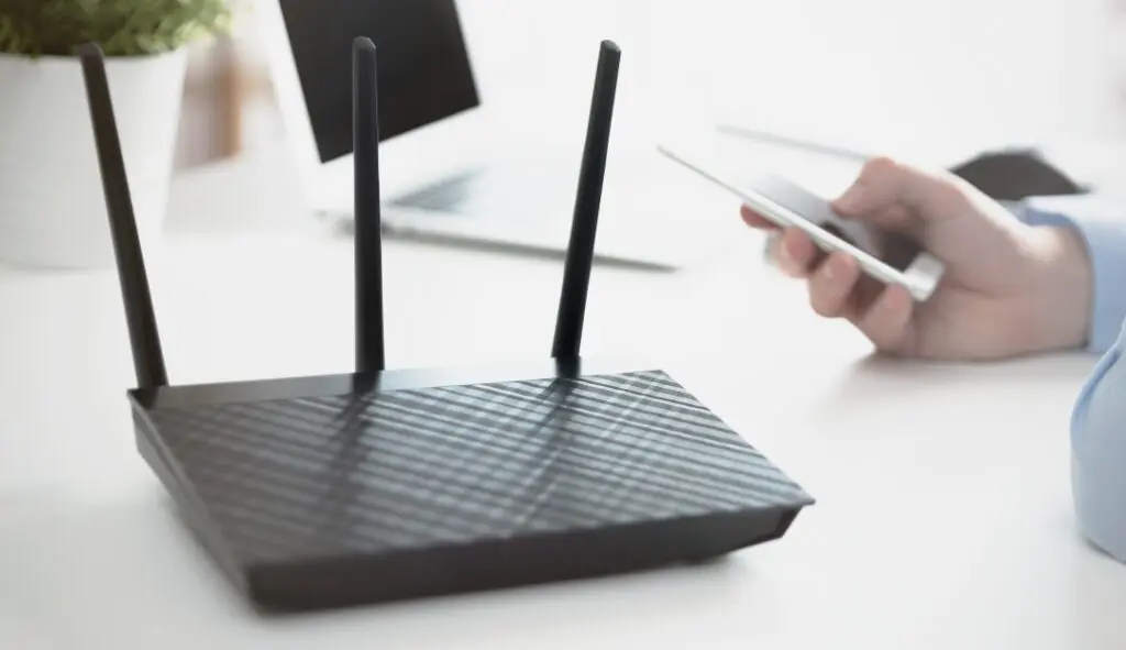 router on desk