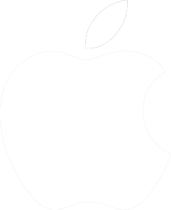 apple logo in white