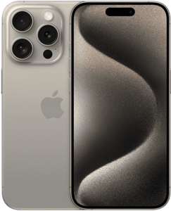 iPhone 15 Pro in natural titanium