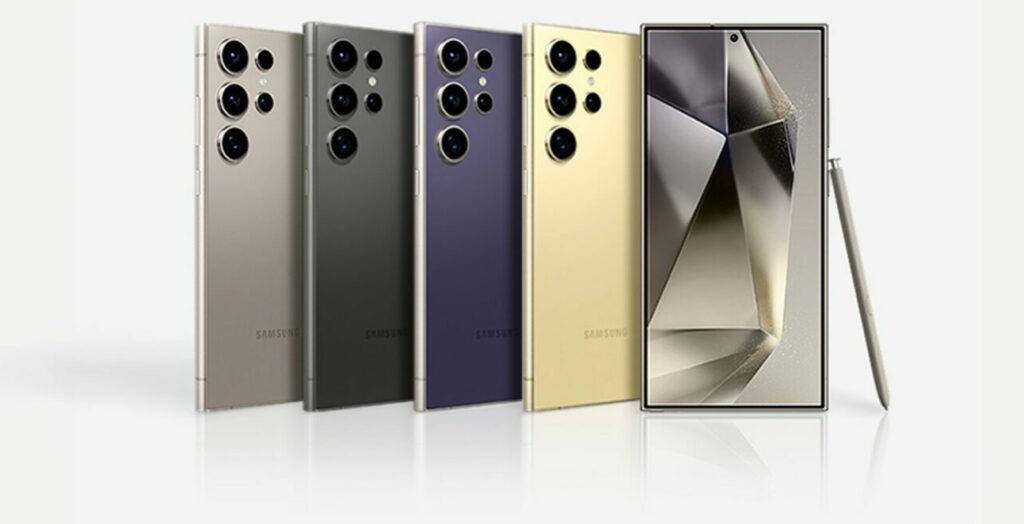 Line-up of Samsung S24 Ultra