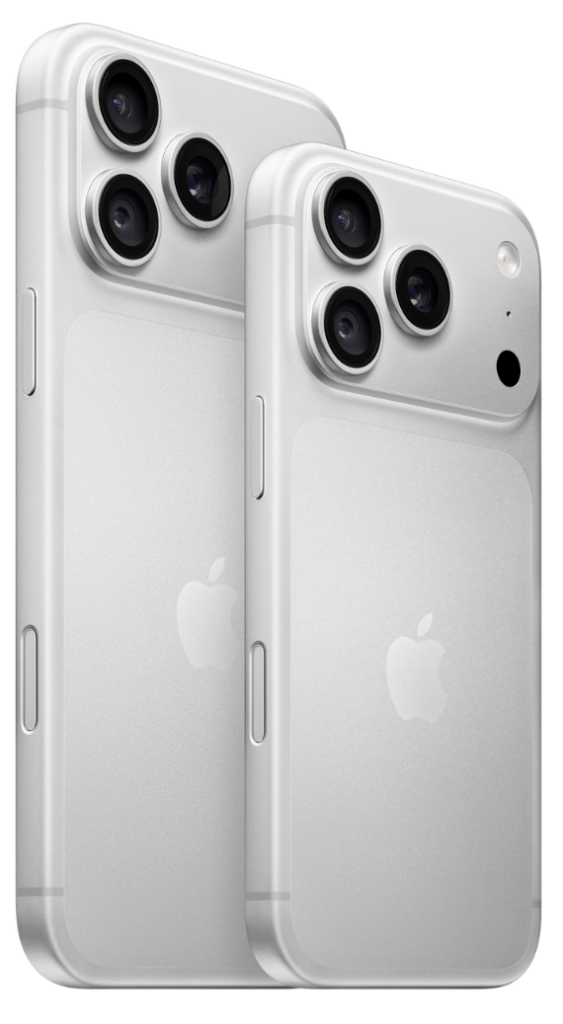 iPhone 18 Pro Max Crystal with triple rear cameras are shown from a rear, angled view.